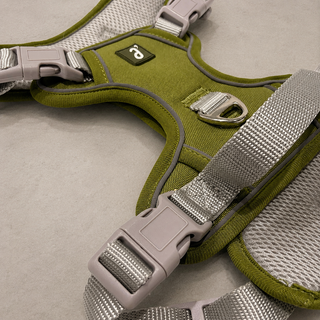 RoamFit Y-Shaped Dog Harness — Olive Trail