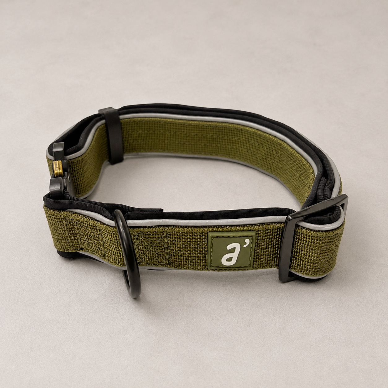 RoamBand Adjustable Dog Collar — Olive Trail