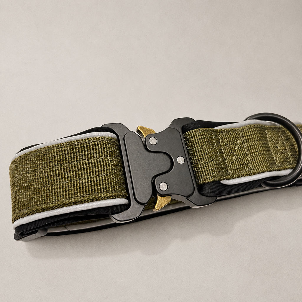 RoamBand Adjustable Dog Collar — Olive Trail