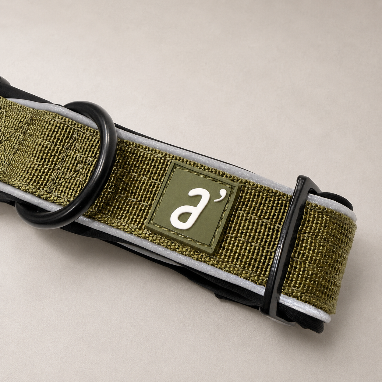 RoamBand Adjustable Dog Collar — Olive Trail