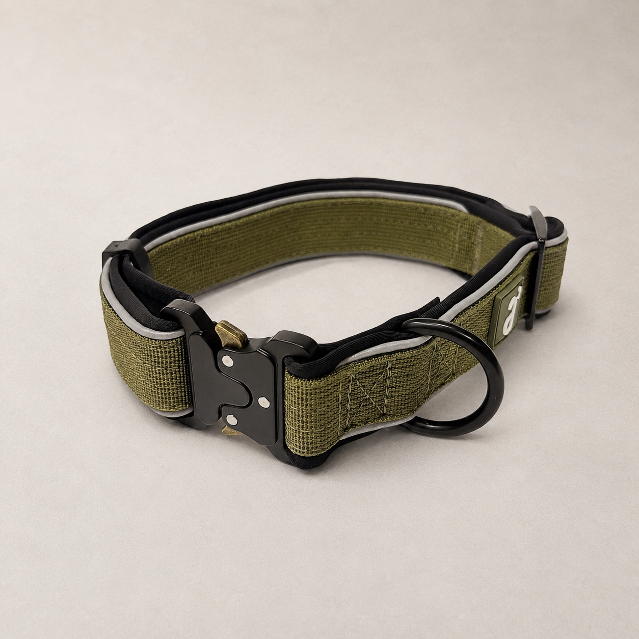 RoamBand Adjustable Dog Collar — Olive Trail