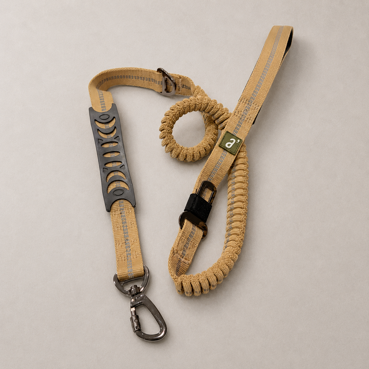 RoamFlex Bungee Dog Leash — Trail Sand