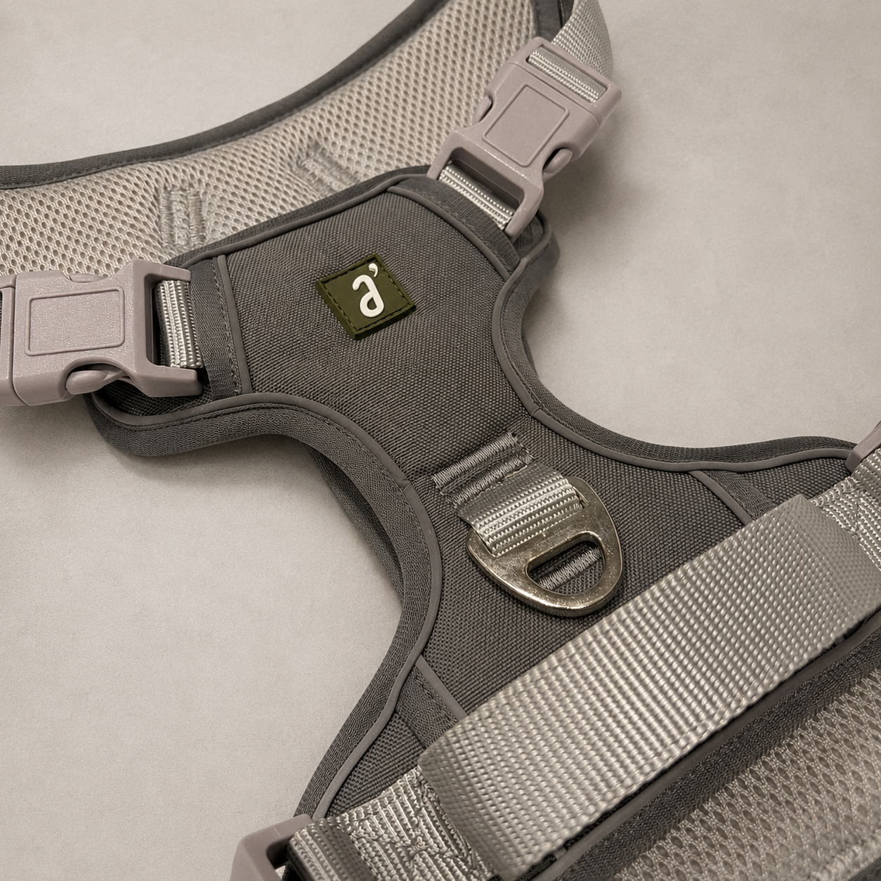 RoamFit Y-Shaped Dog Harness — Stone Grey