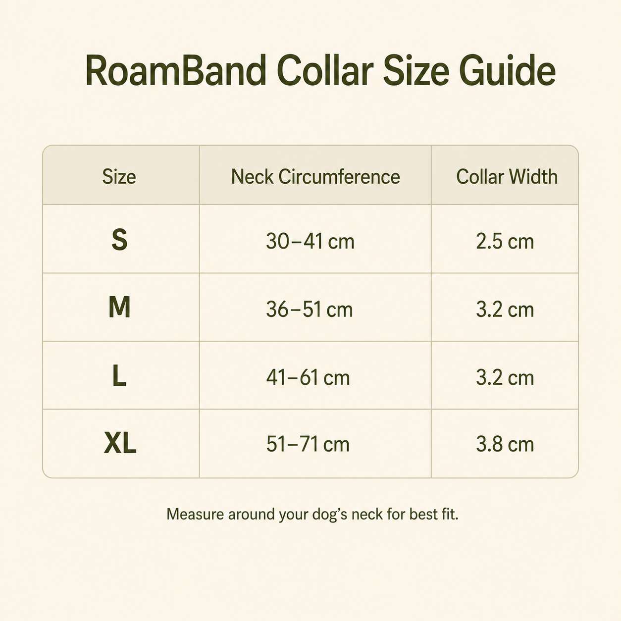 RoamBand Adjustable Dog Collar