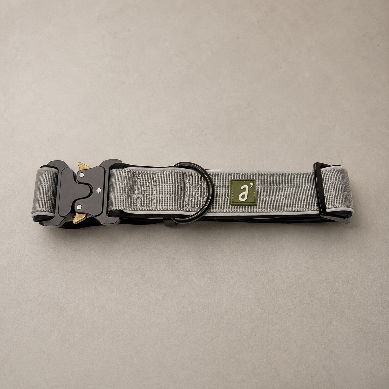 RoamBand Adjustable Dog Collar — Stone Grey